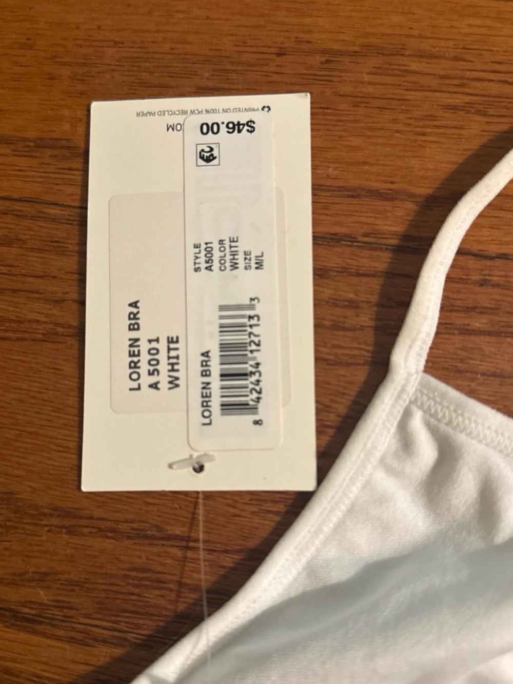 Splits59 White Seamless Racerback Loren Bralette - Picture 3 of 4